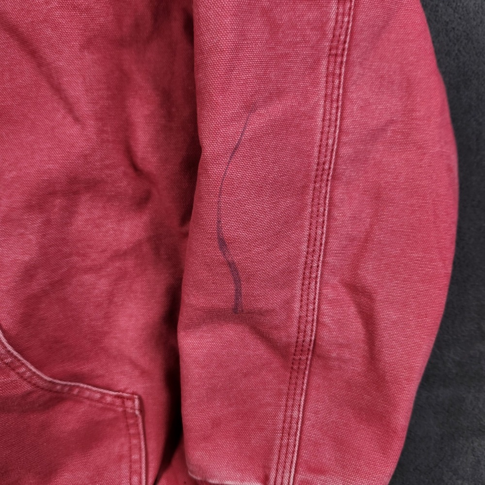 Carhartt Washed Duck Active Jacket Womens Medium 8 10 Crabapple Hooded WJ130-624 - Picture 2 of 12